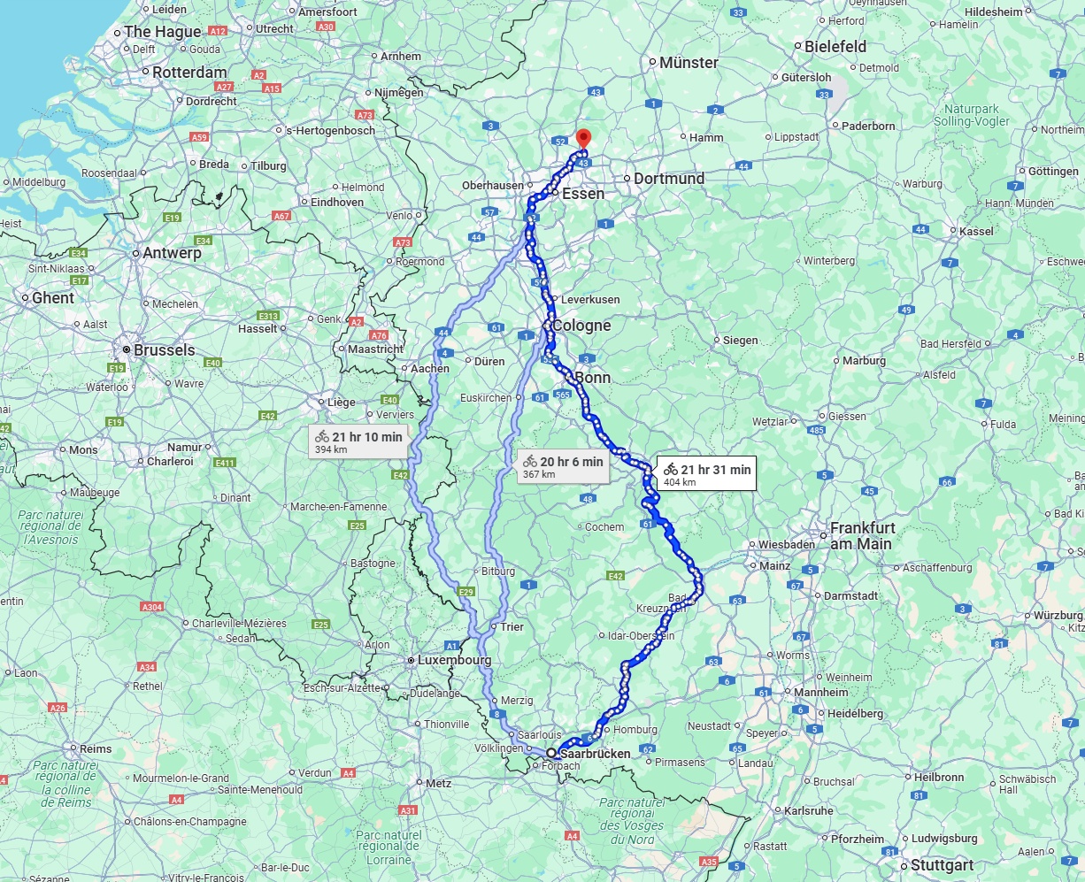 Anreise von Saarbrücken Zu Recklinghausen Über 