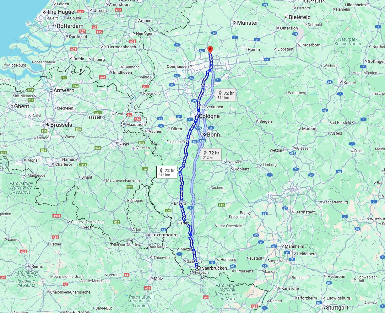 Anreise von Saarbrücken Zu Recklinghausen Über 