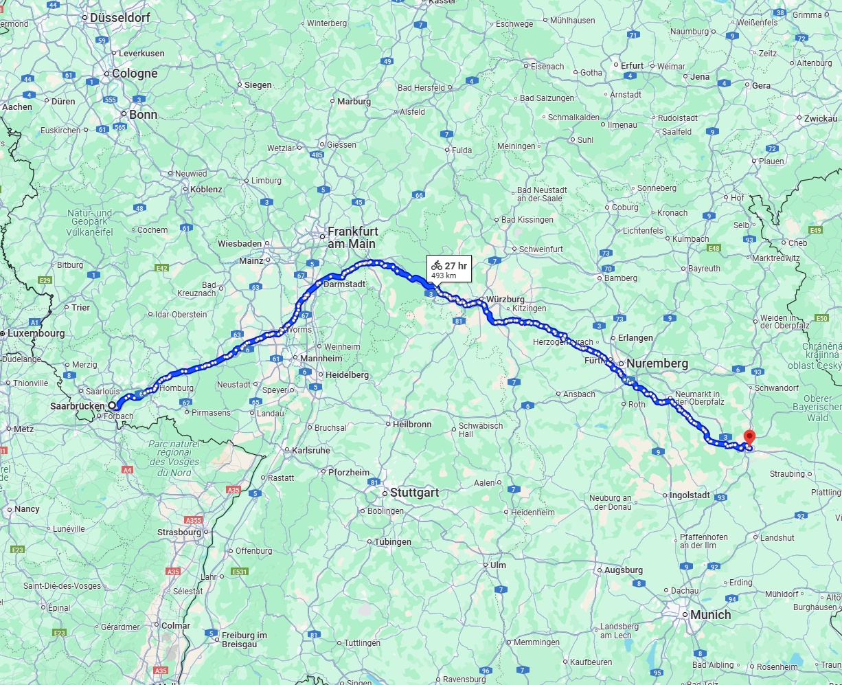 Anreise von Saarbrücken Zu Regensburg Über 