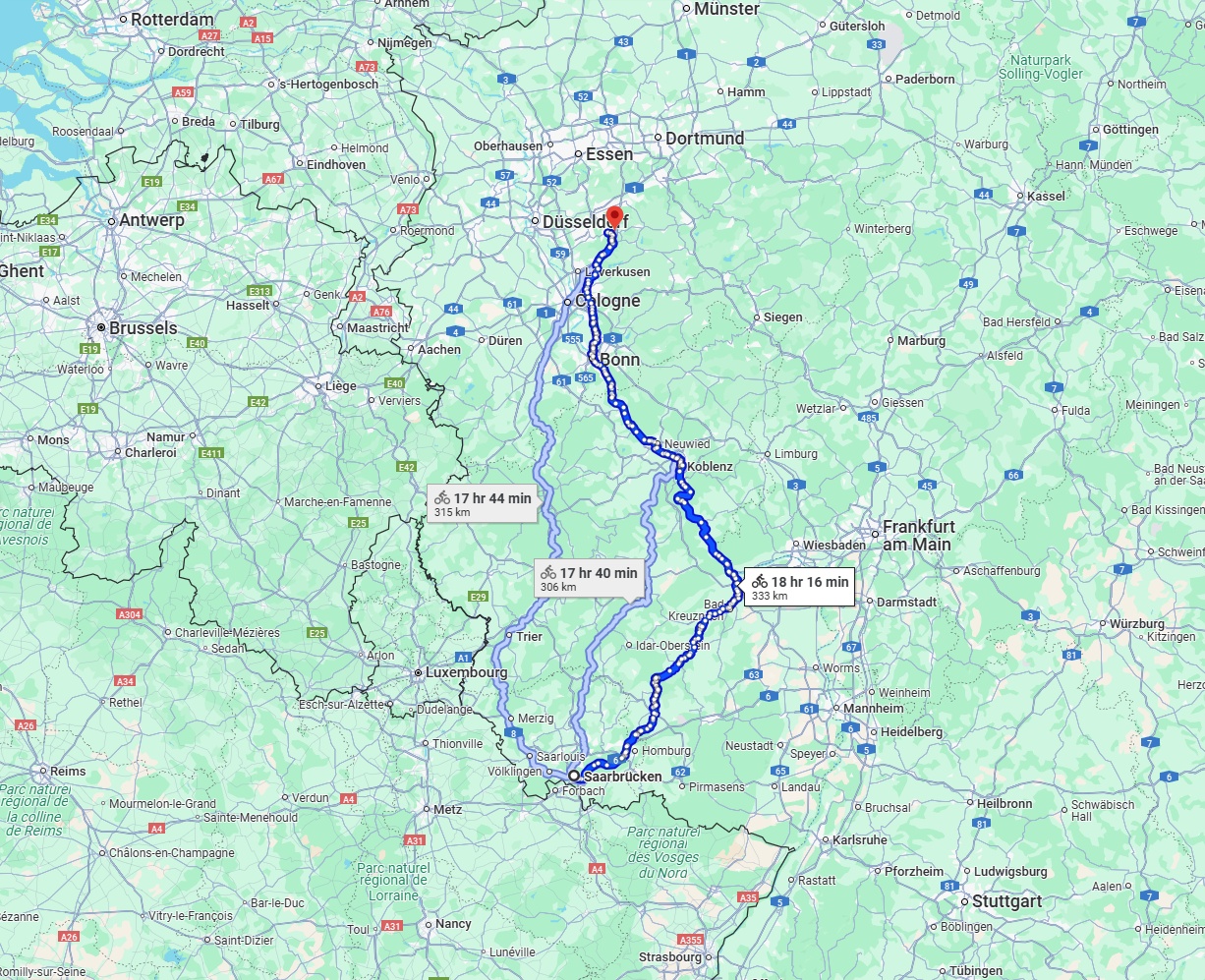 Anreise von Saarbrücken Zu Remscheid Über 