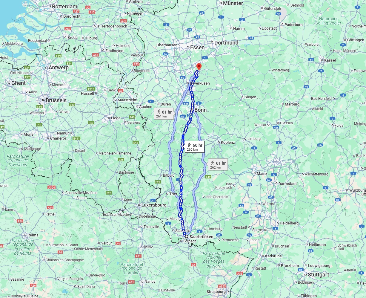 Anreise von Saarbrücken Zu Remscheid Über 