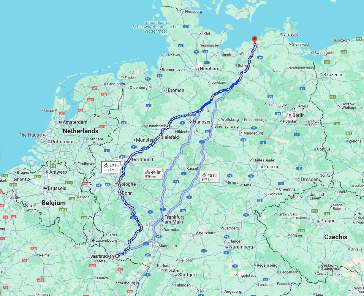 Anreise von Saarbrücken Zu Rostock Über 