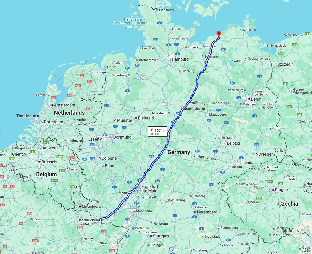 Anreise von Saarbrücken Zu Rostock Über 