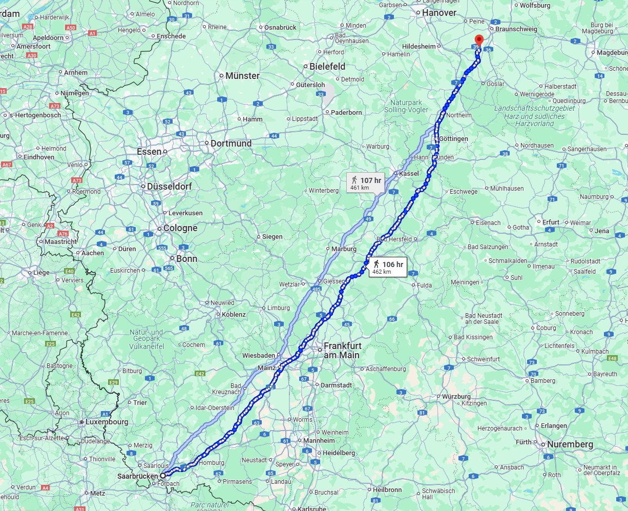 Anreise von Saarbrücken Zu Salzgitter Über 
