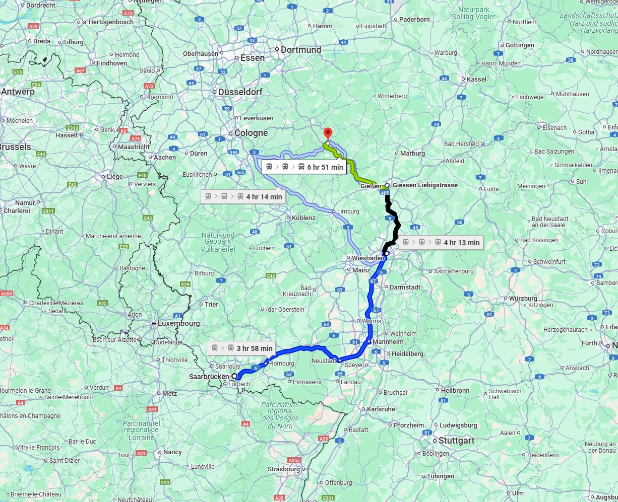 Anreise von Saarbrücken Zu Siegen Über 
