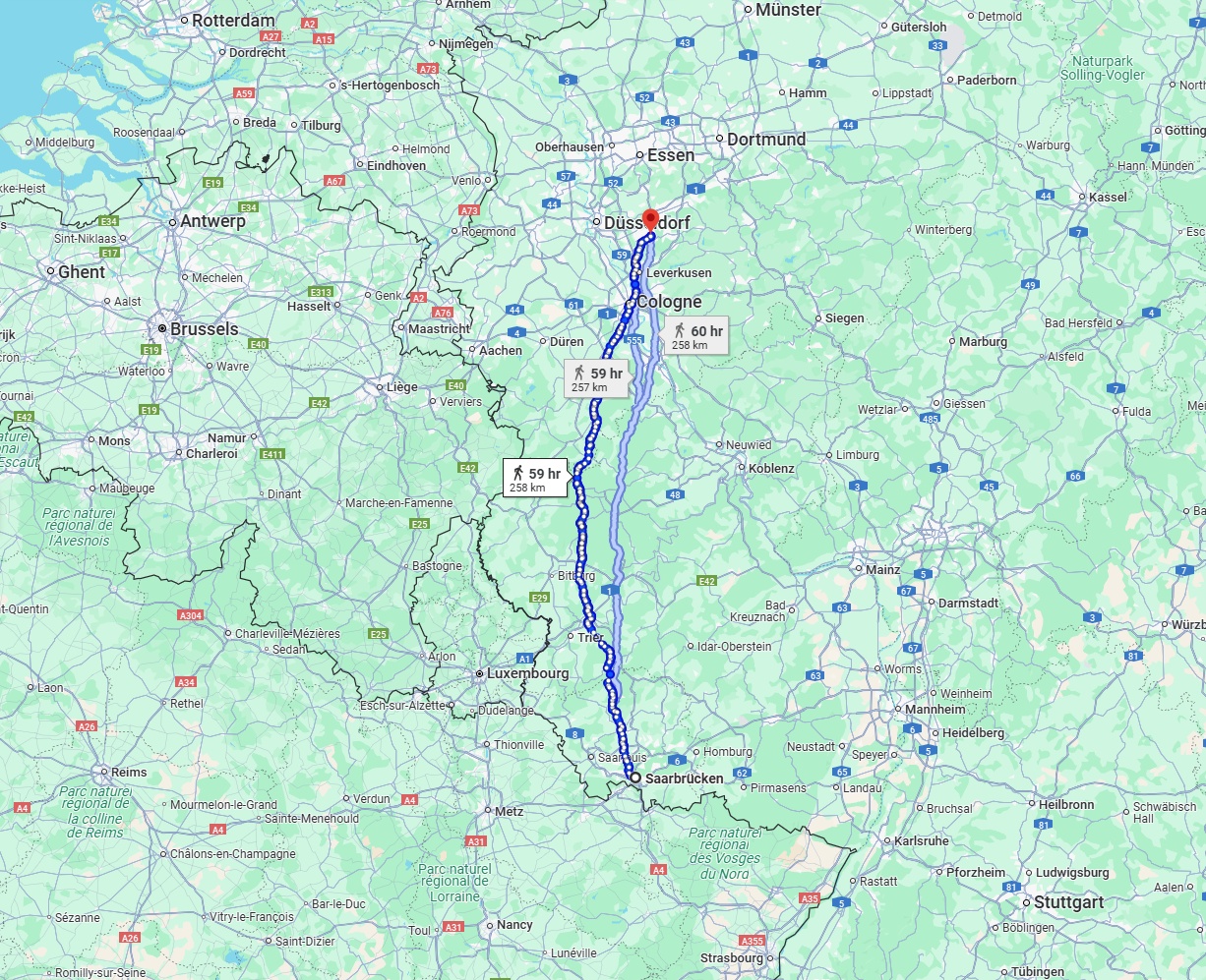 Anreise von Saarbrücken Zu Solingen Über 