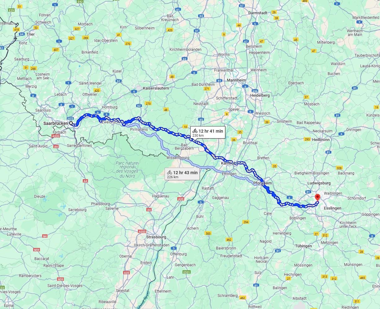 Anreise von Saarbrücken Zu Stuttgart Über 