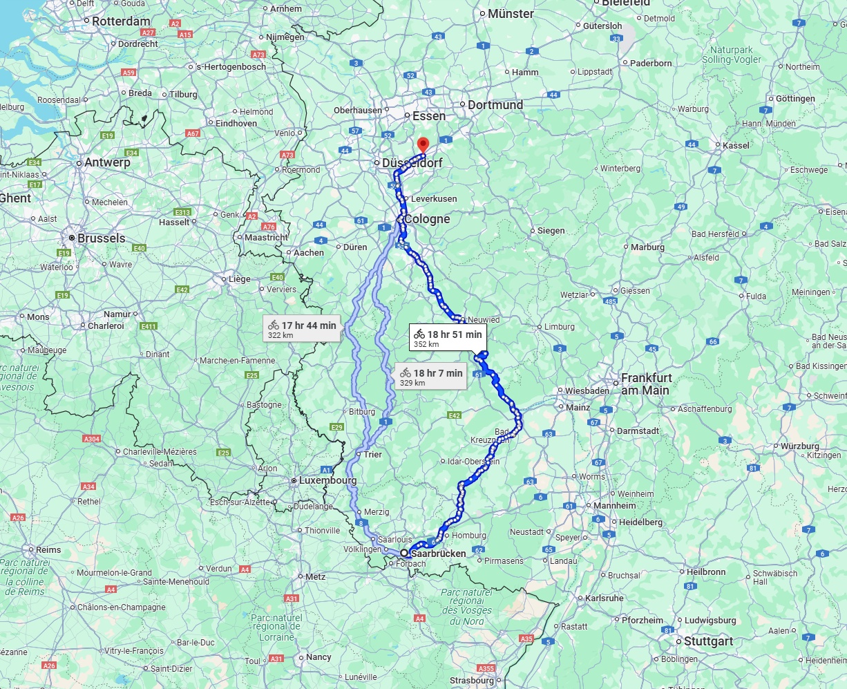 Anreise von Saarbrücken Zu Wuppertal Über 