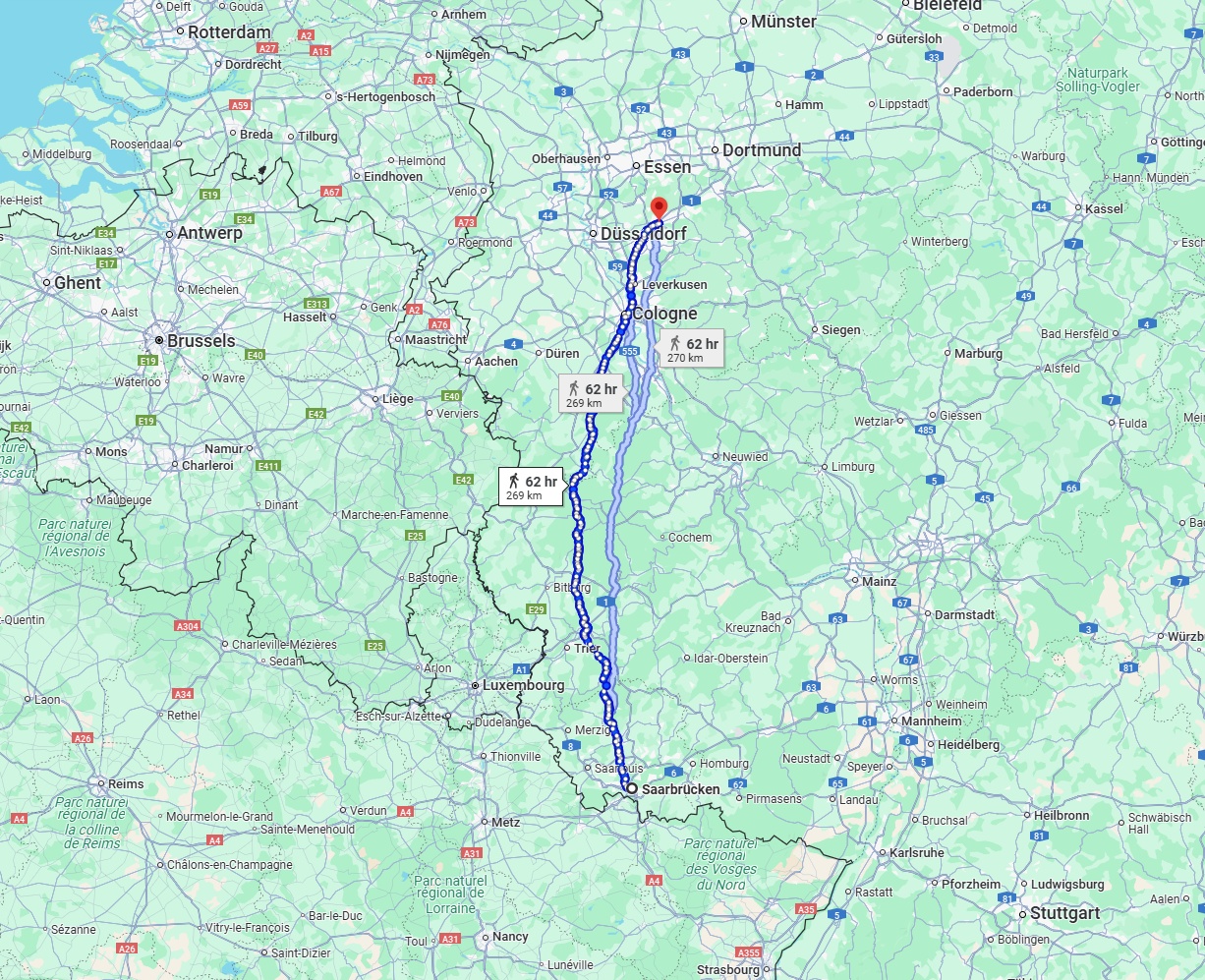 Anreise von Saarbrücken Zu Wuppertal Über 