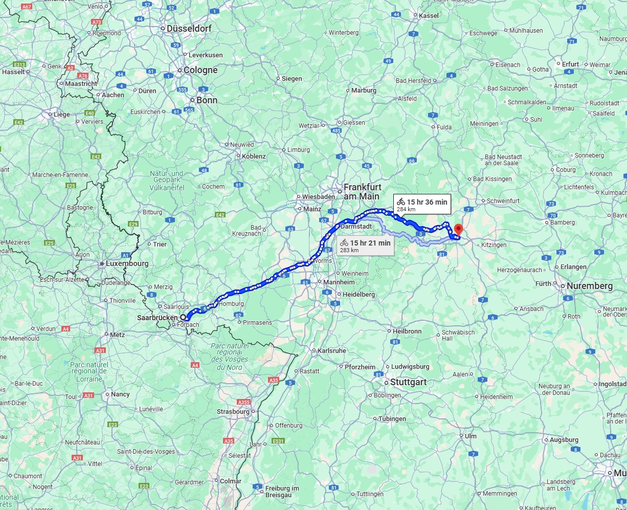 Anreise von Saarbrücken Zu Würzburg Über 