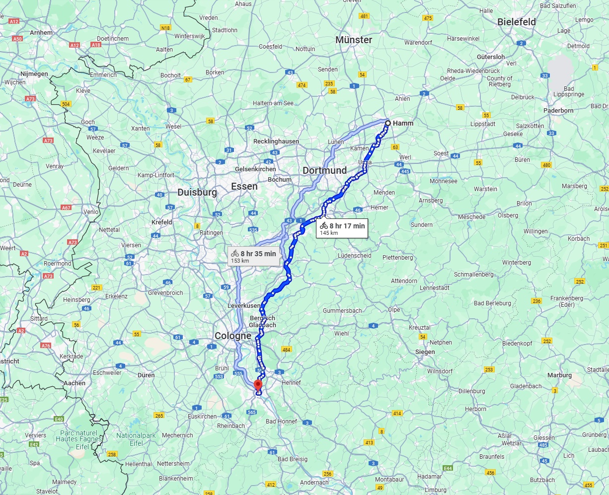Anreise von Hamm Zu Bonn Über 