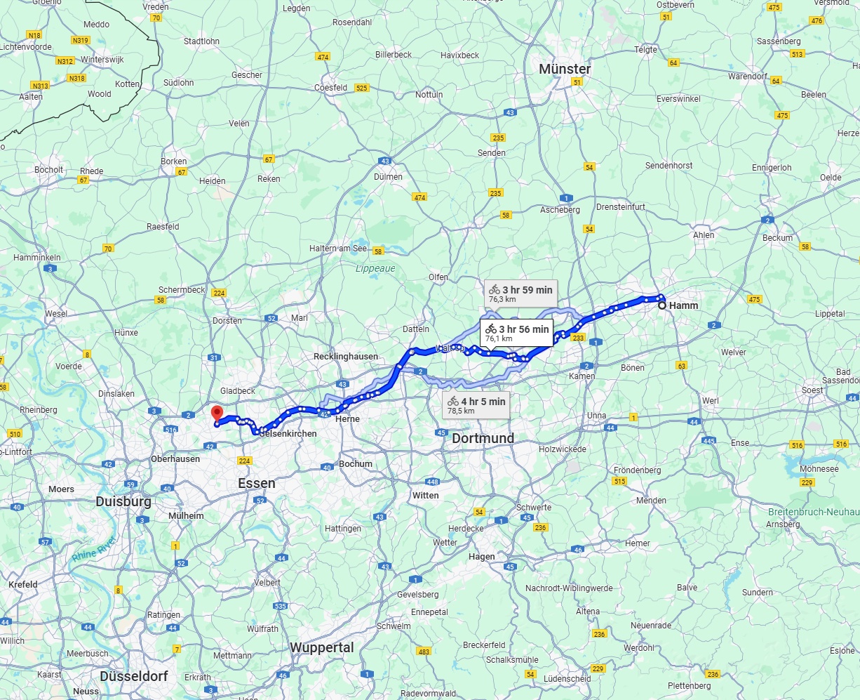 Anreise von Hamm Zu Bottrop Über 