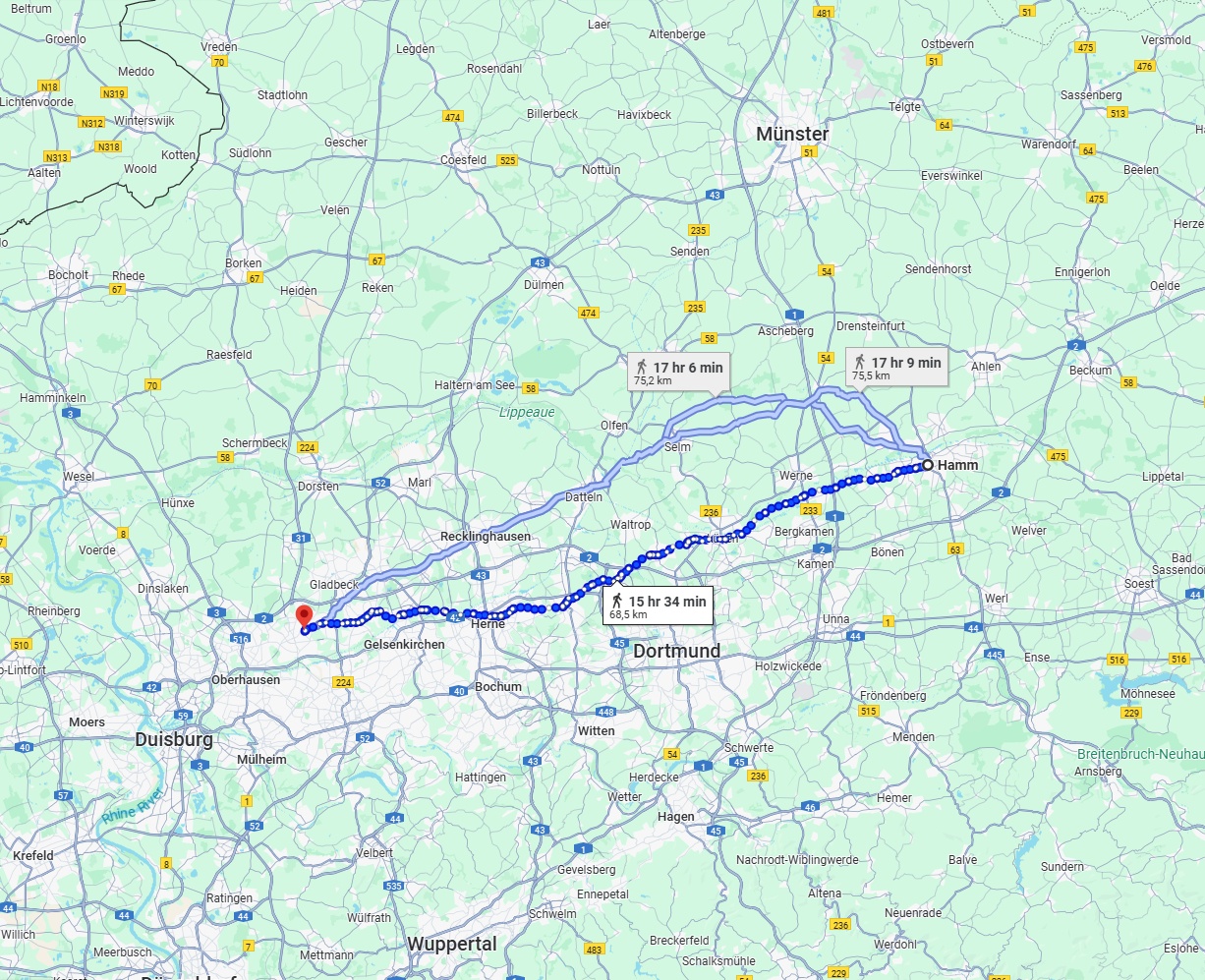 Anreise von Hamm Zu Bottrop Über 