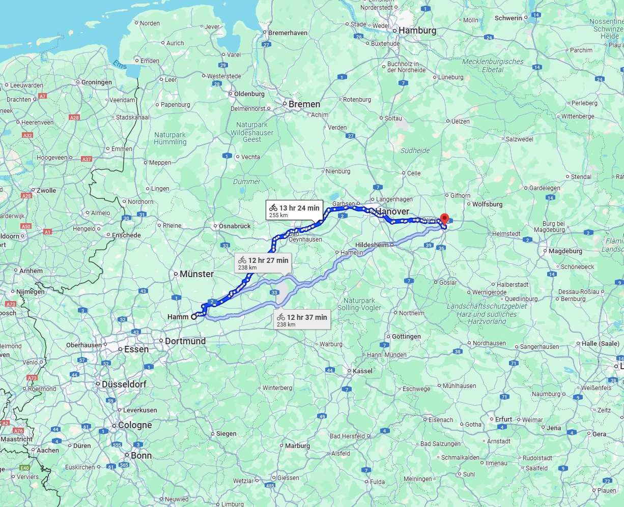 Anreise von Hamm Zu Braunschweig Über 
