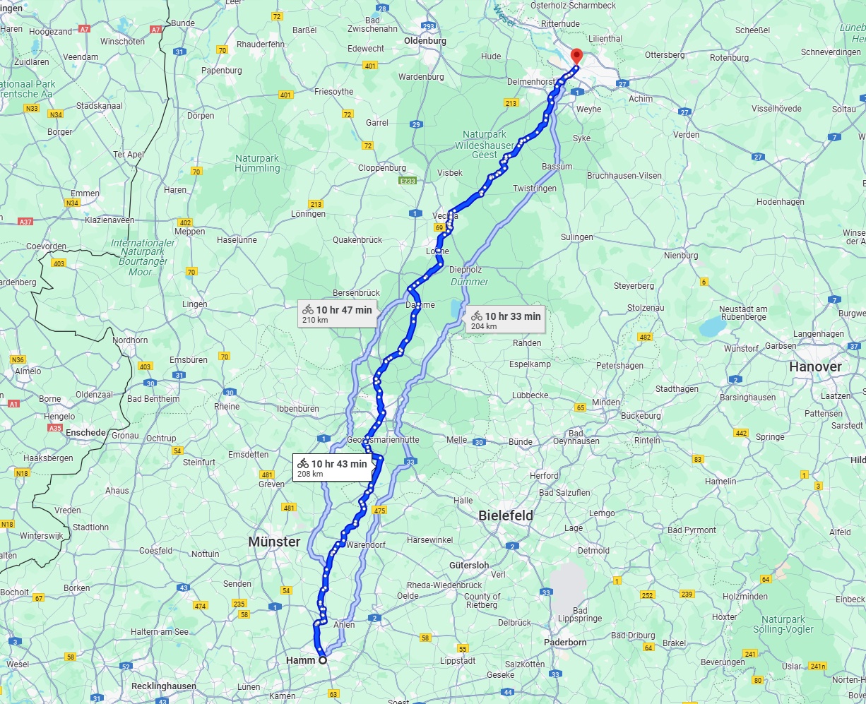 Anreise von Hamm Zu Bremen Über 