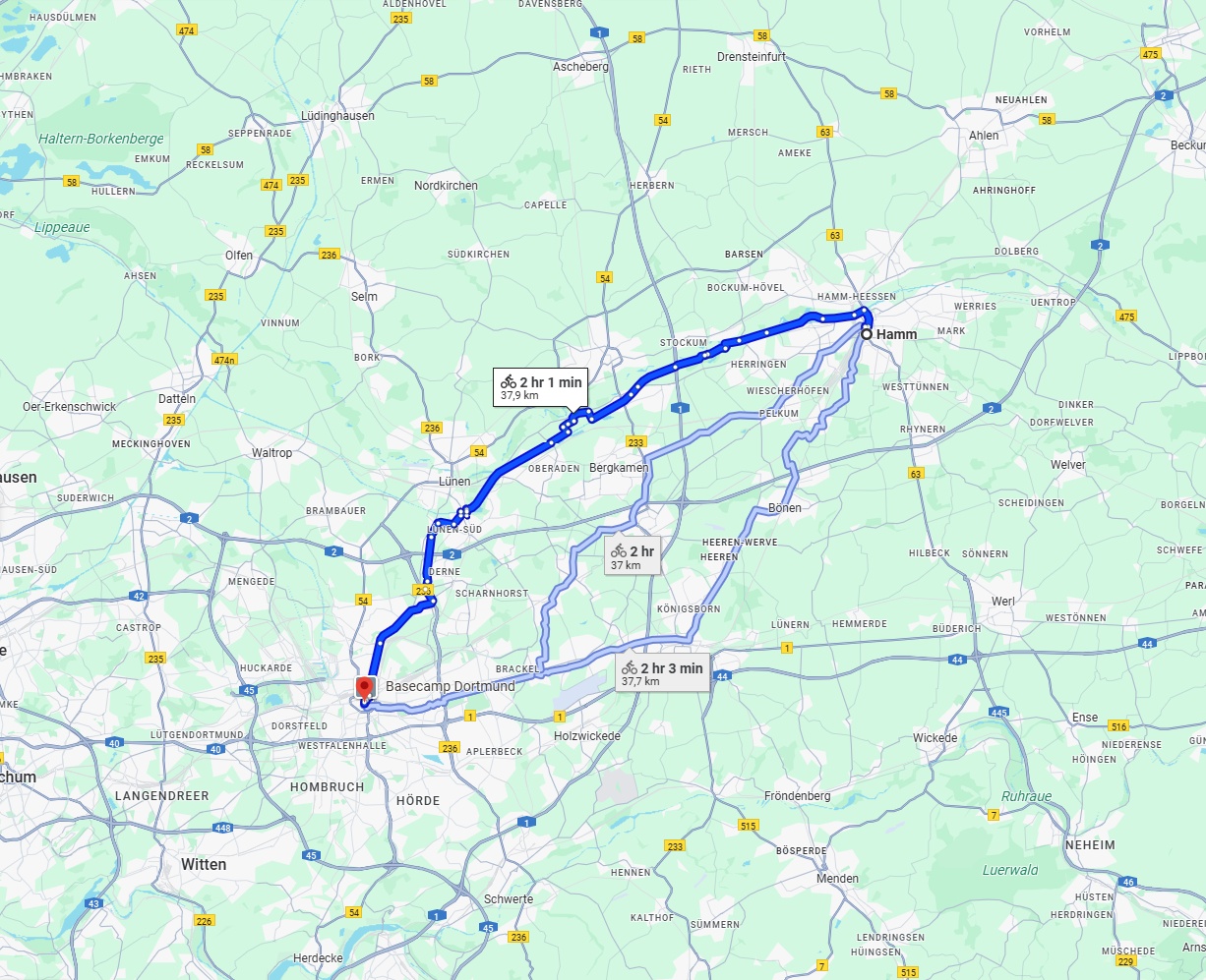 Anreise von Hamm Zu Dortmund Über 