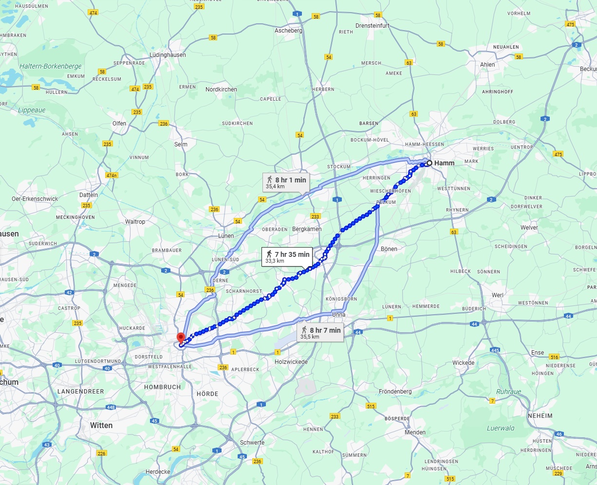 Anreise von Hamm Zu Dortmund Über 