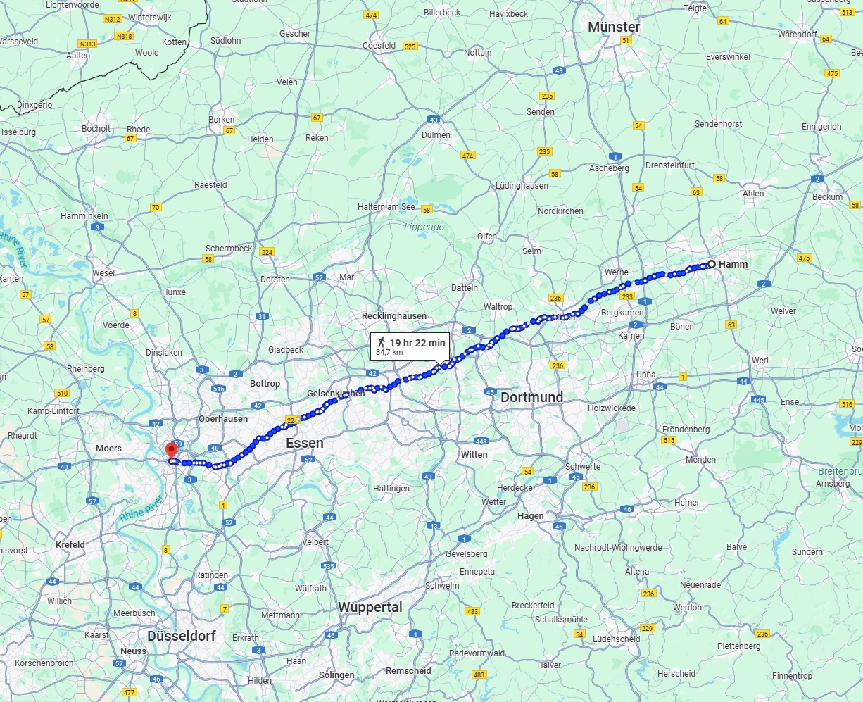 Anreise von Hamm Zu Duisburg Über 
