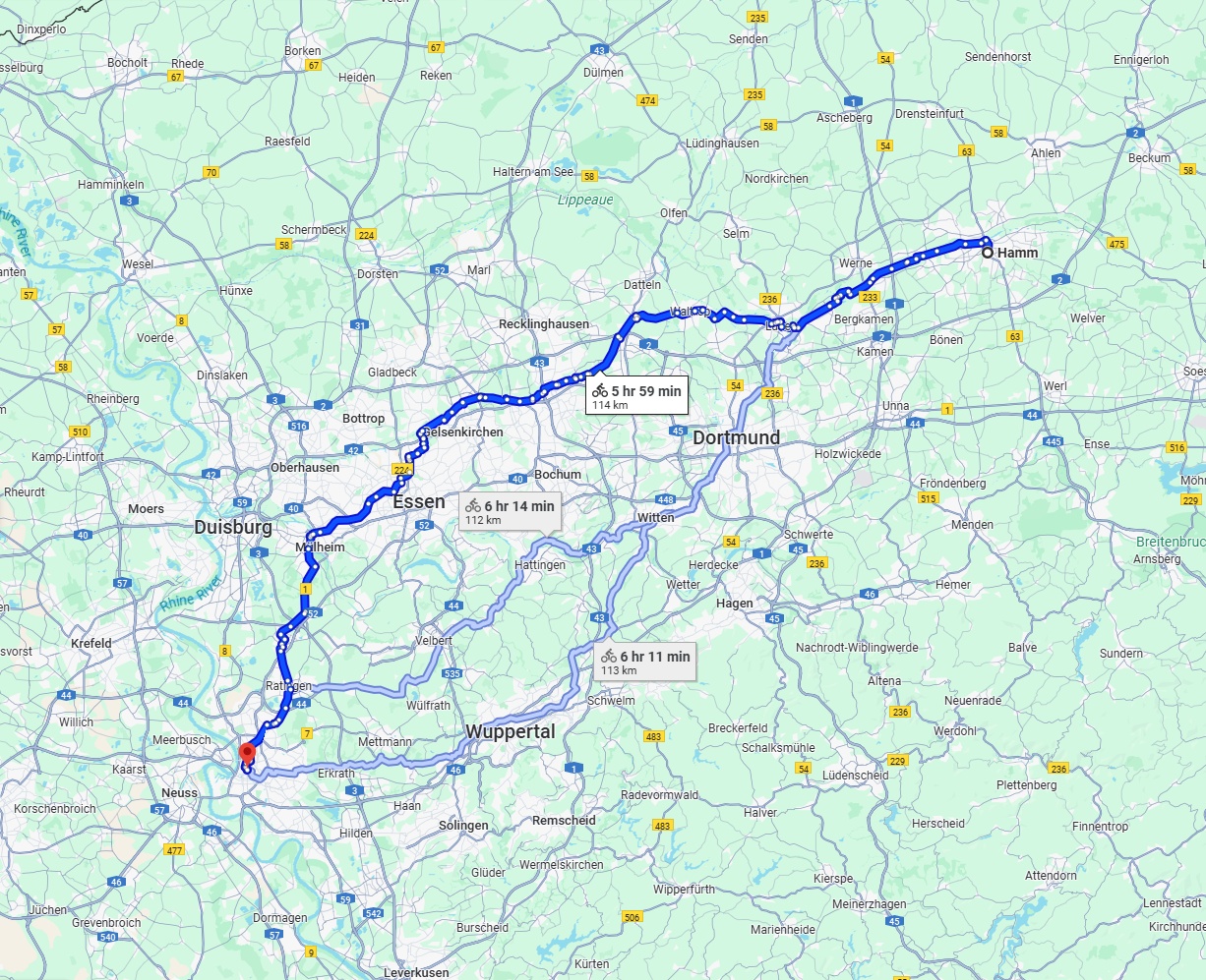 Anreise von Hamm Zu Düsseldorf Über 