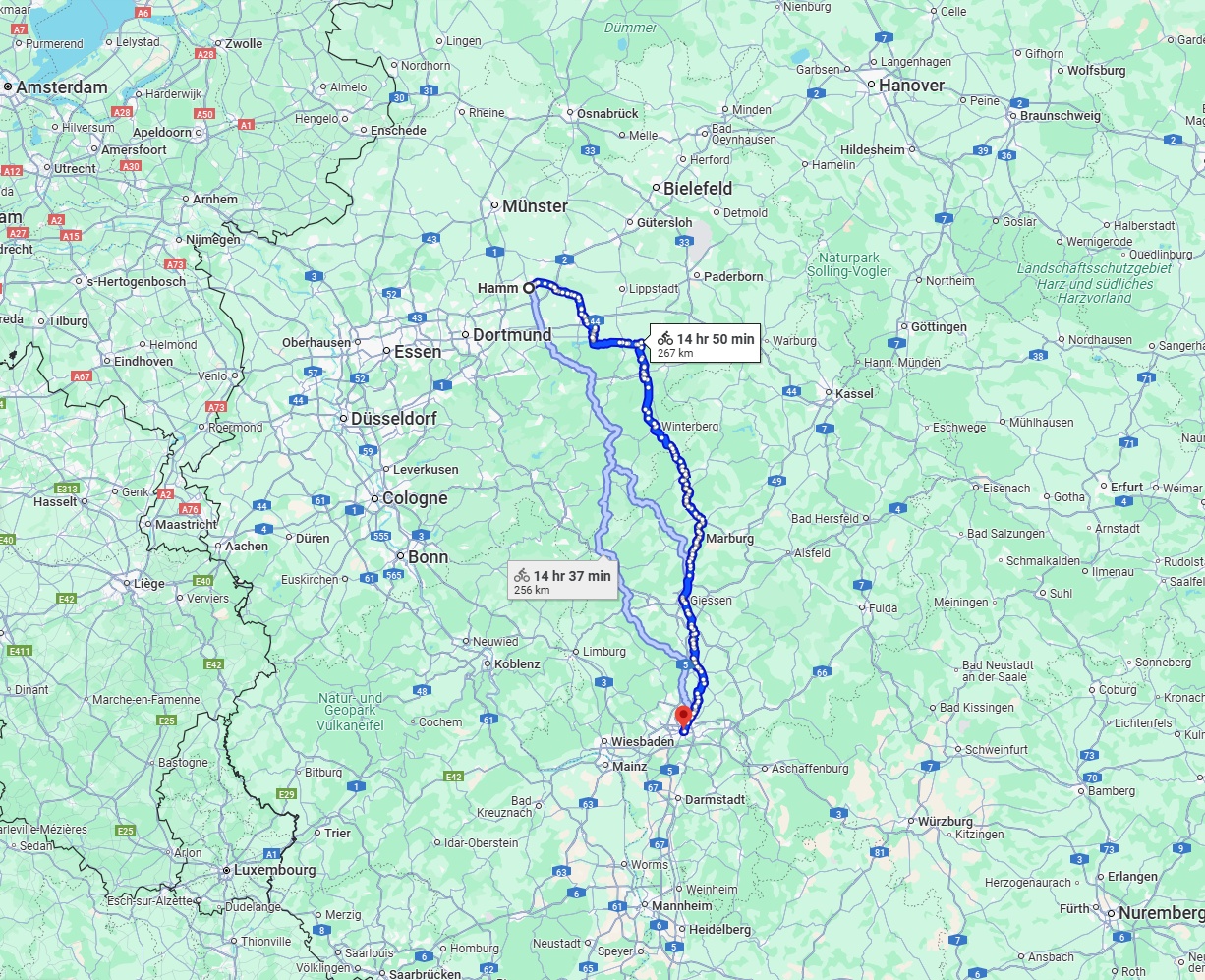 Anreise von Hamm Zu Frankfurt am Main Über 