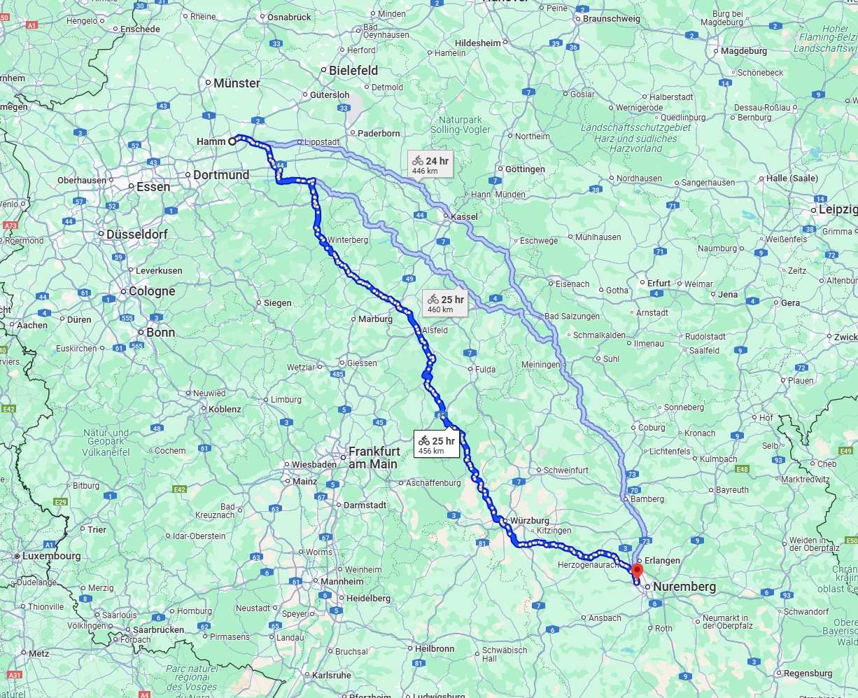 Anreise von Hamm Zu Fürth Über 