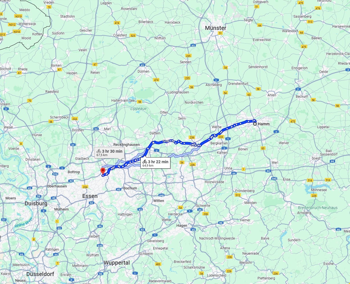 Anreise von Hamm Zu Gelsenkirchen Über 