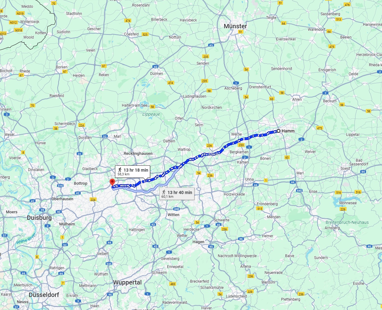 Anreise von Hamm Zu Gelsenkirchen Über 