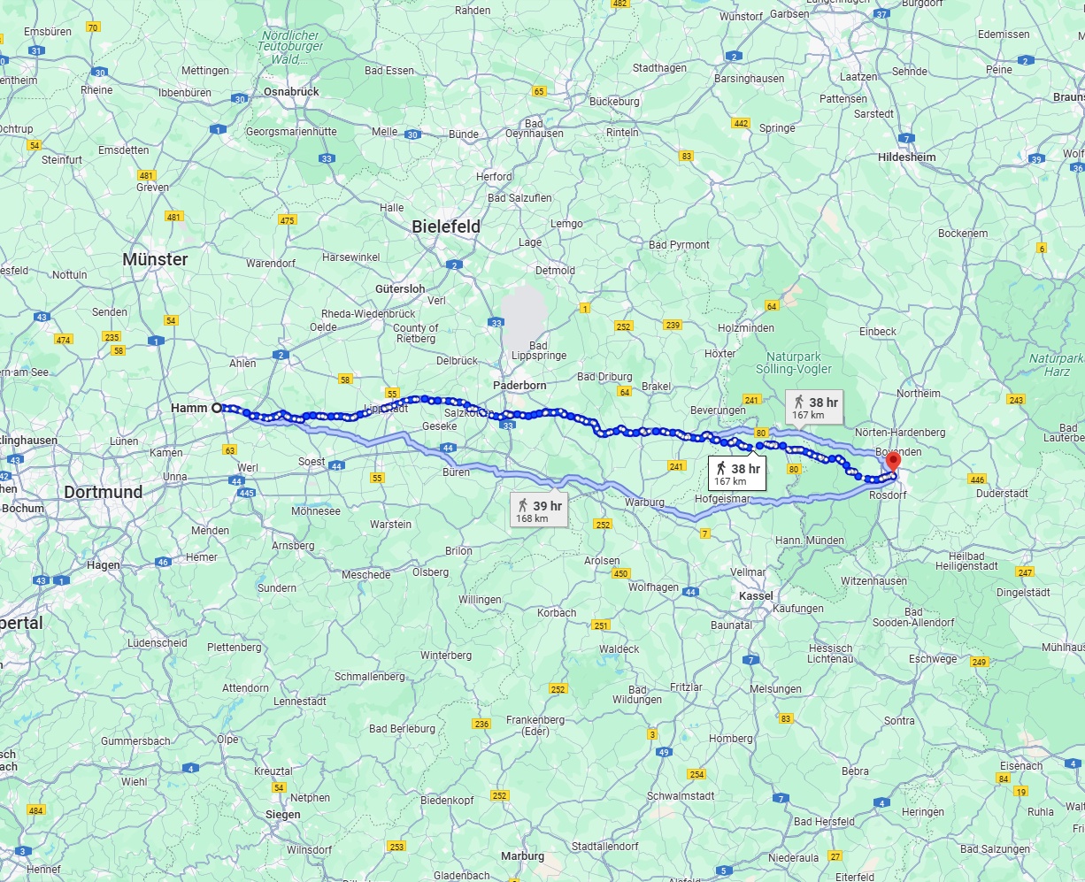Anreise von Hamm Zu Göttingen Über 