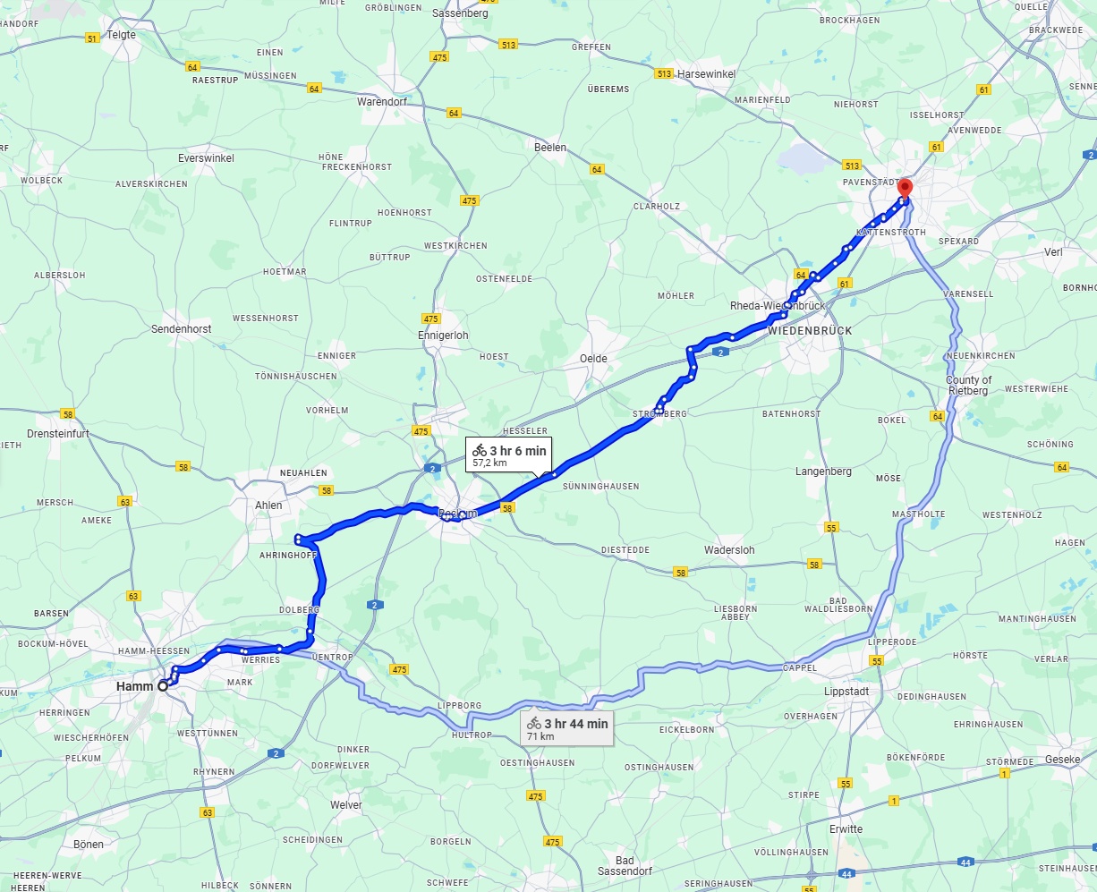 Anreise von Hamm Zu Gütersloh Über 