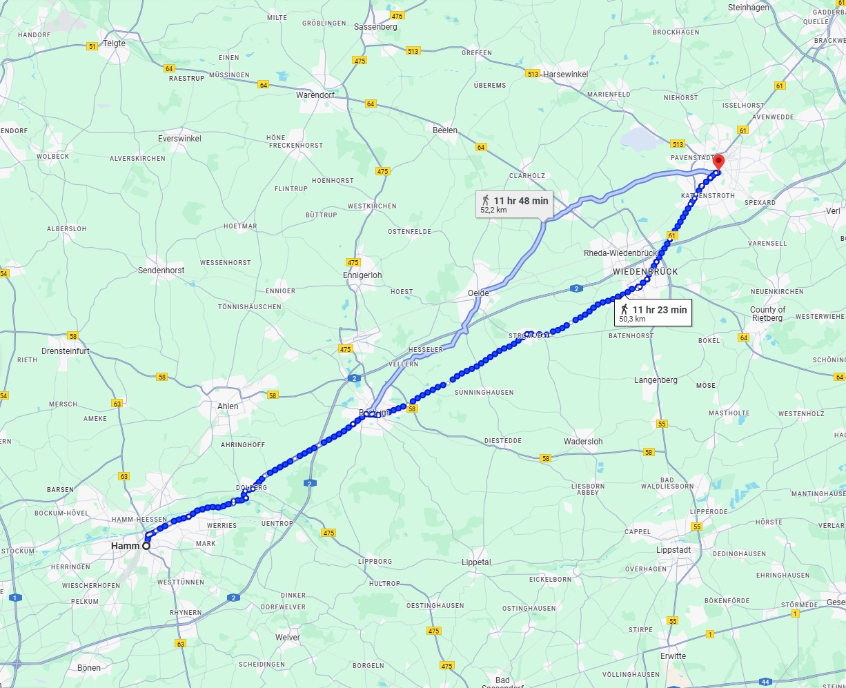 Anreise von Hamm Zu Gütersloh Über 