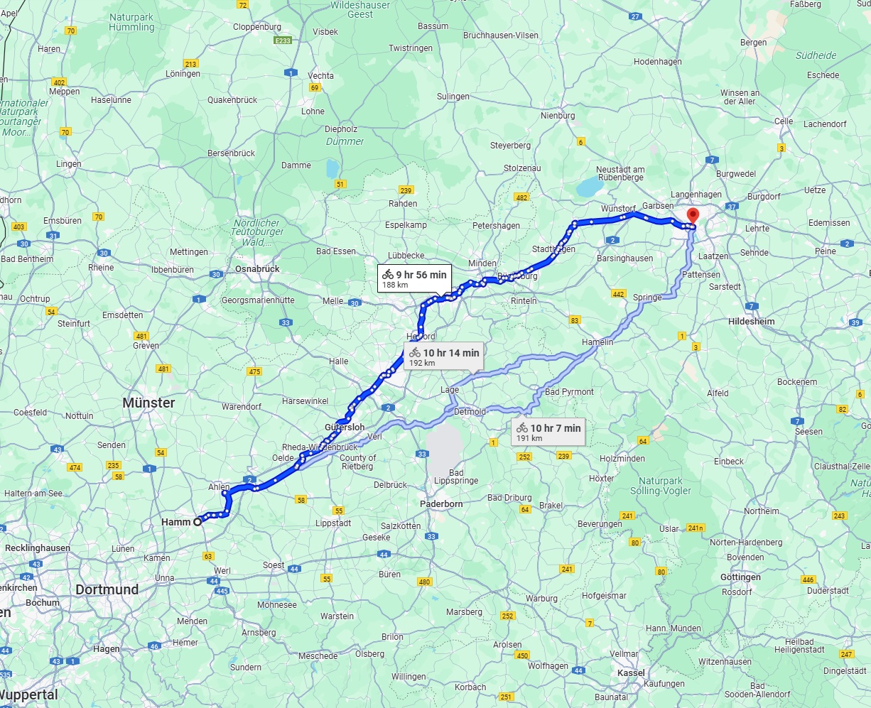 Anreise von Hamm Zu Hannover Über 