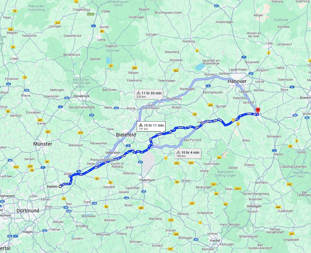 Anreise von Hamm Zu Hildesheim Über 