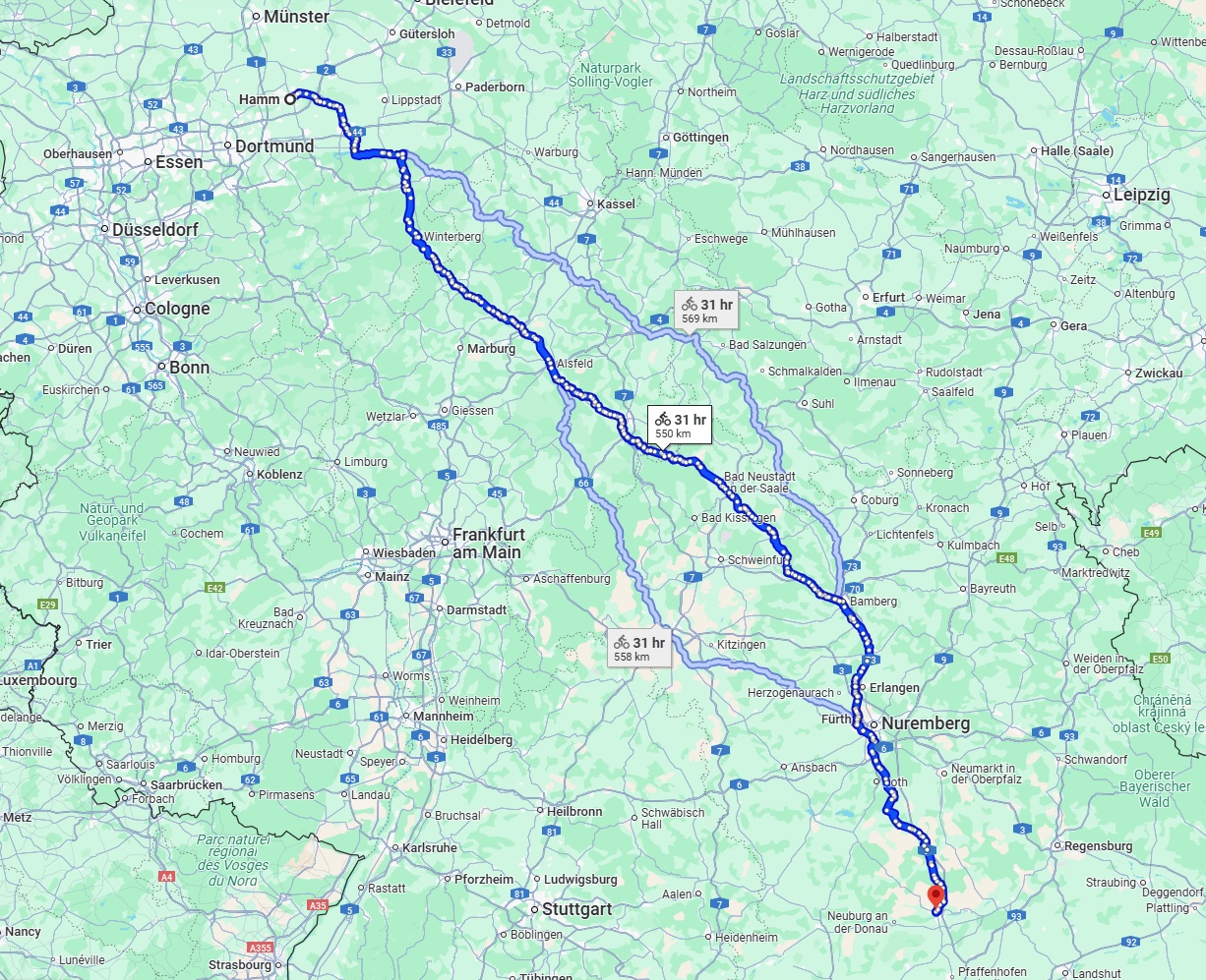 Anreise von Hamm Zu Ingolstadt Über 