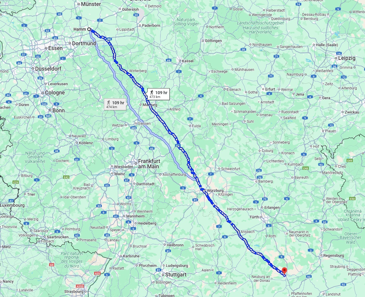 Anreise von Hamm Zu Ingolstadt Über 