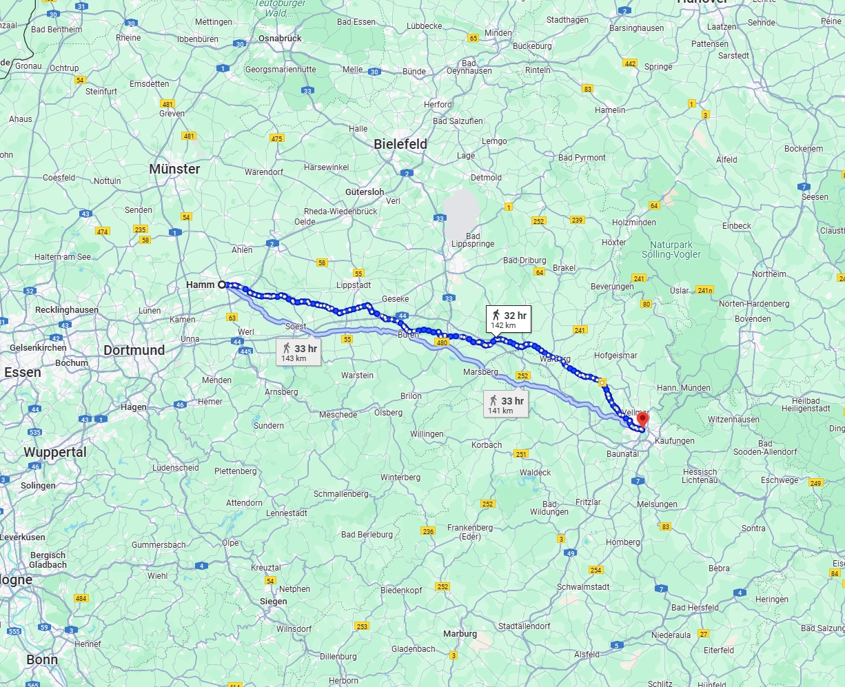 Anreise von Hamm Zu Kassel Über 