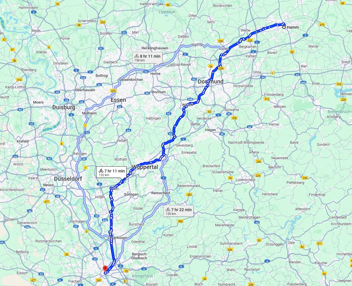 Anreise von Hamm Zu Köln Über 