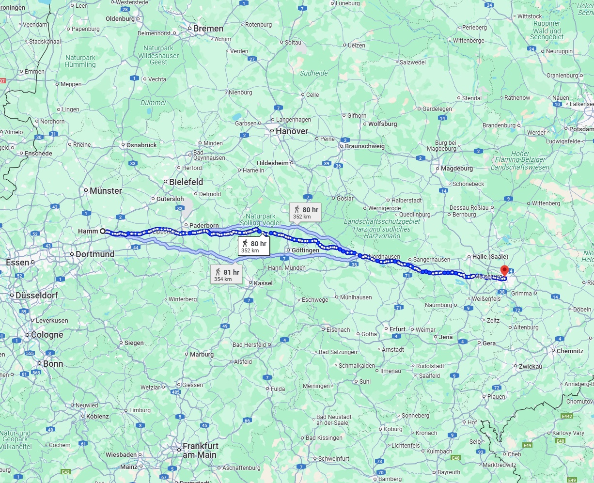 Anreise von Hamm Zu Leipzig Über 