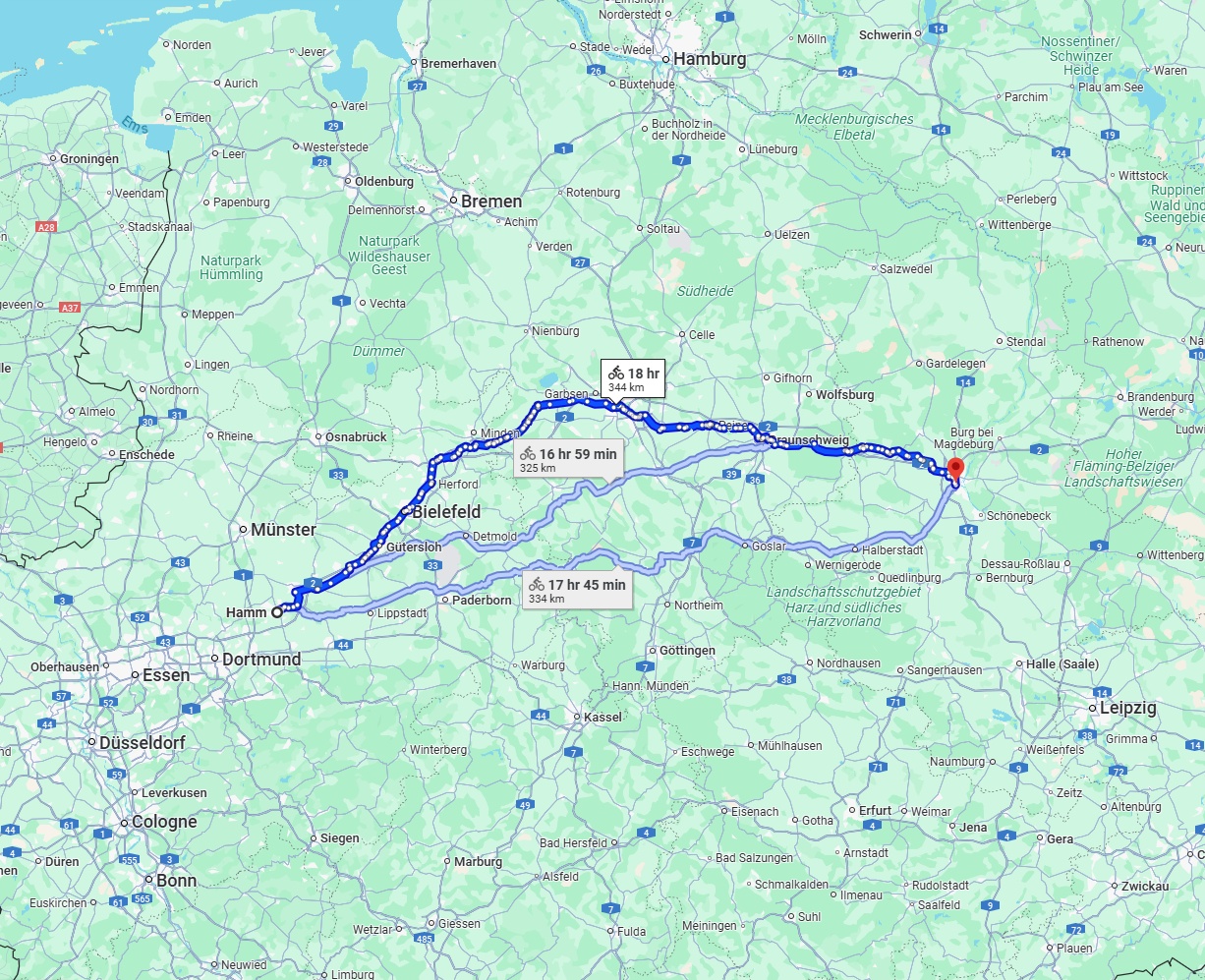Anreise von Hamm Zu Magdeburg Über 