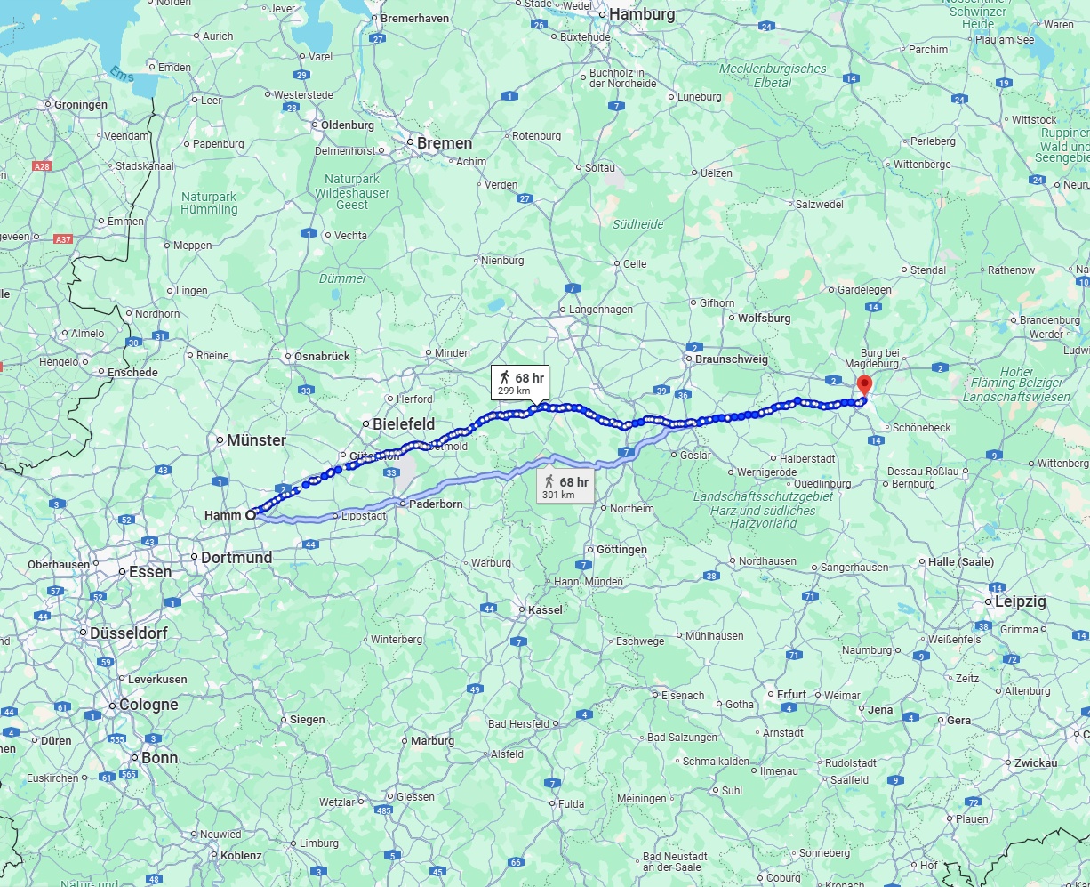 Anreise von Hamm Zu Magdeburg Über 