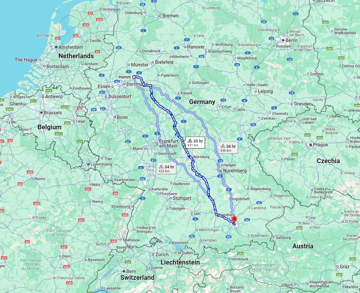 Anreise von Hamm Zu München Über 