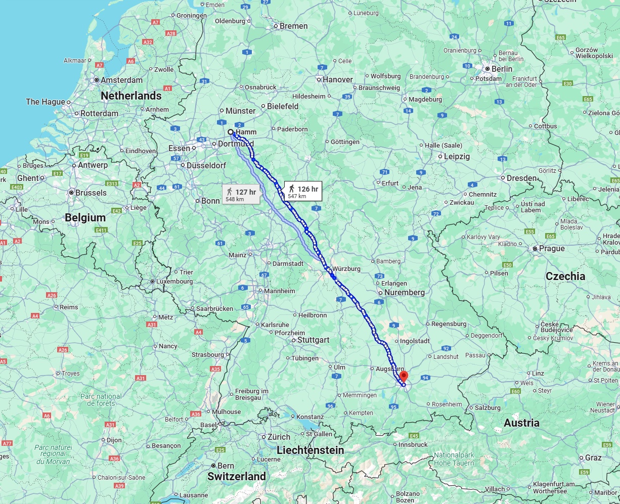 Anreise von Hamm Zu München Über 