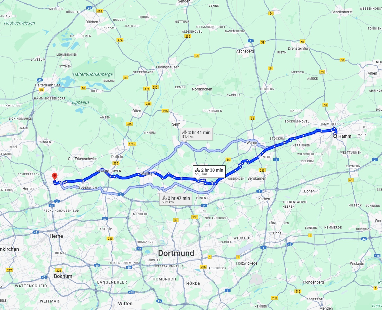 Anreise von Hamm Zu Recklinghausen Über 