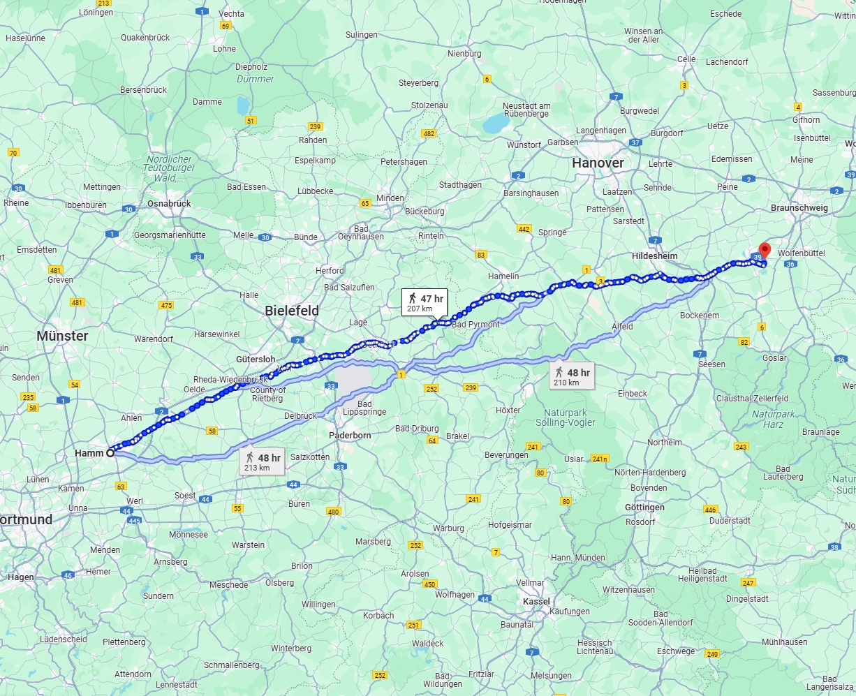 Anreise von Hamm Zu Salzgitter Über 