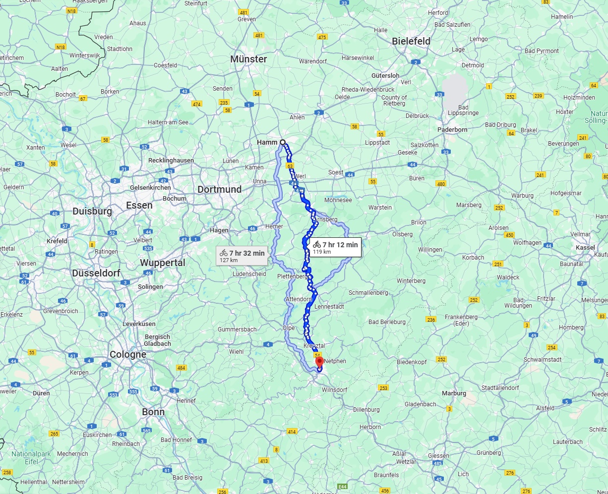 Anreise von Hamm Zu Siegen Über 