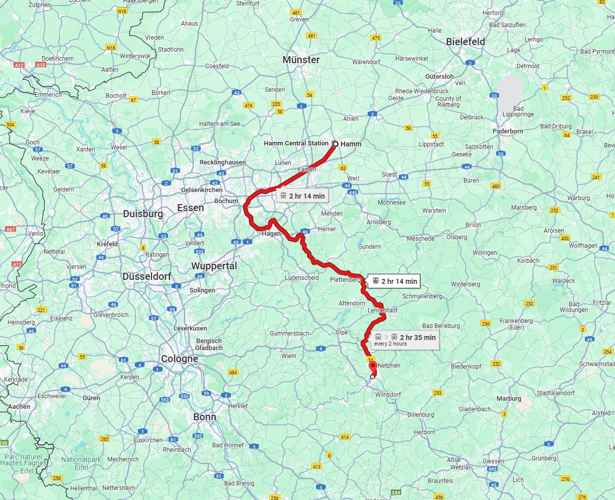 Anreise von Hamm Zu Siegen Über 