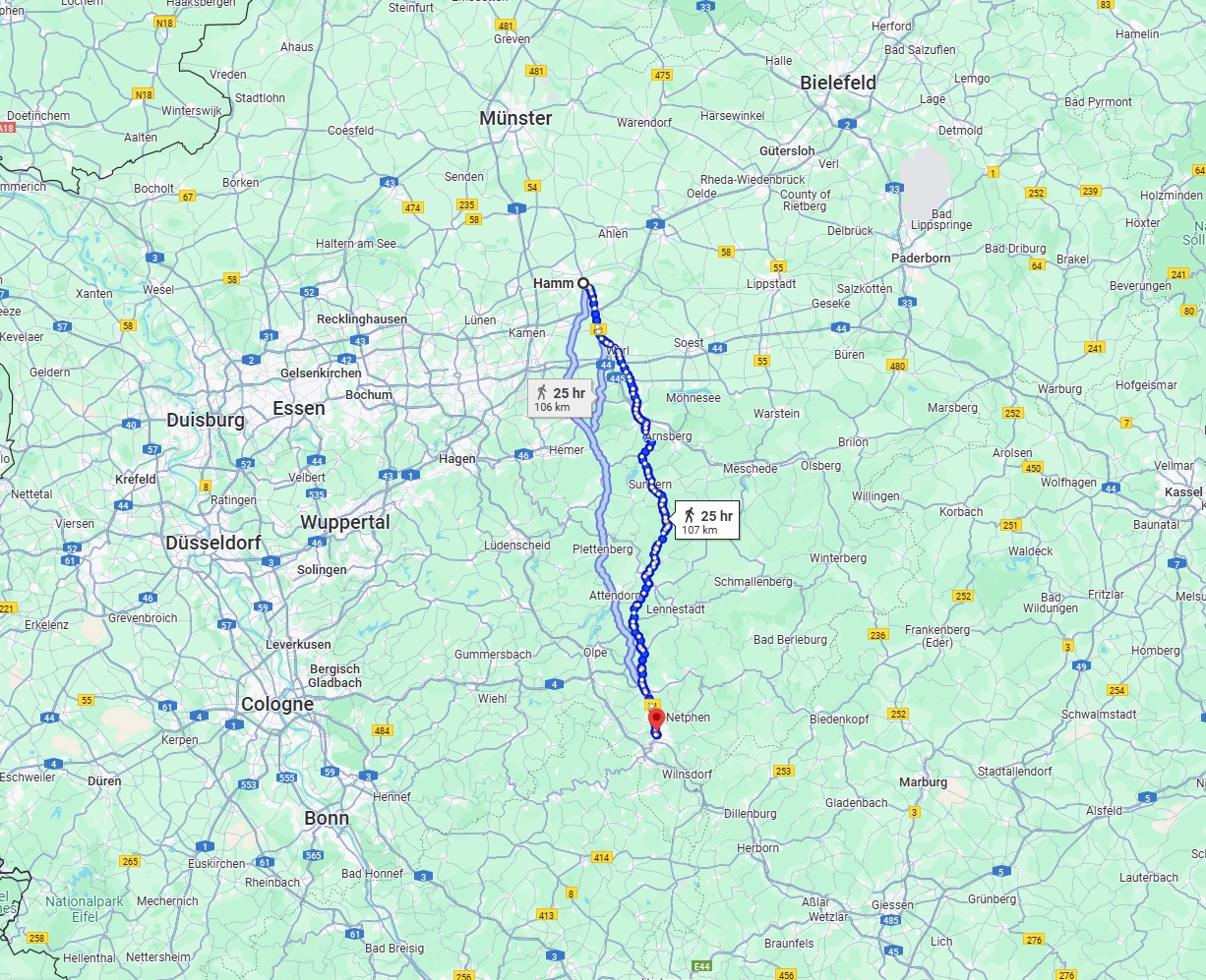 Anreise von Hamm Zu Siegen Über 