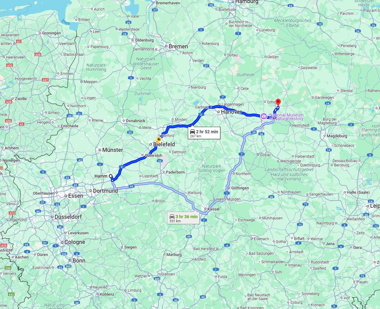 Anreise von Hamm Zu Wolfsburg Über via A2