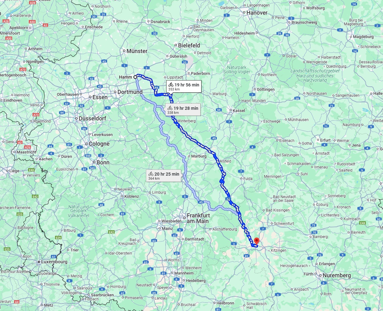 Anreise von Hamm Zu Würzburg Über 