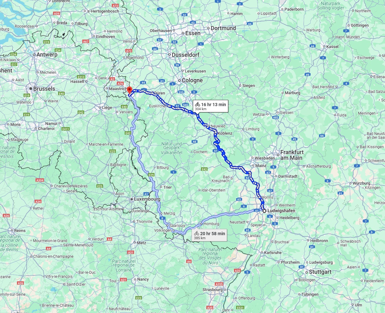 Anreise von Ludwigshafen am Rhein Zu Aachen Über 