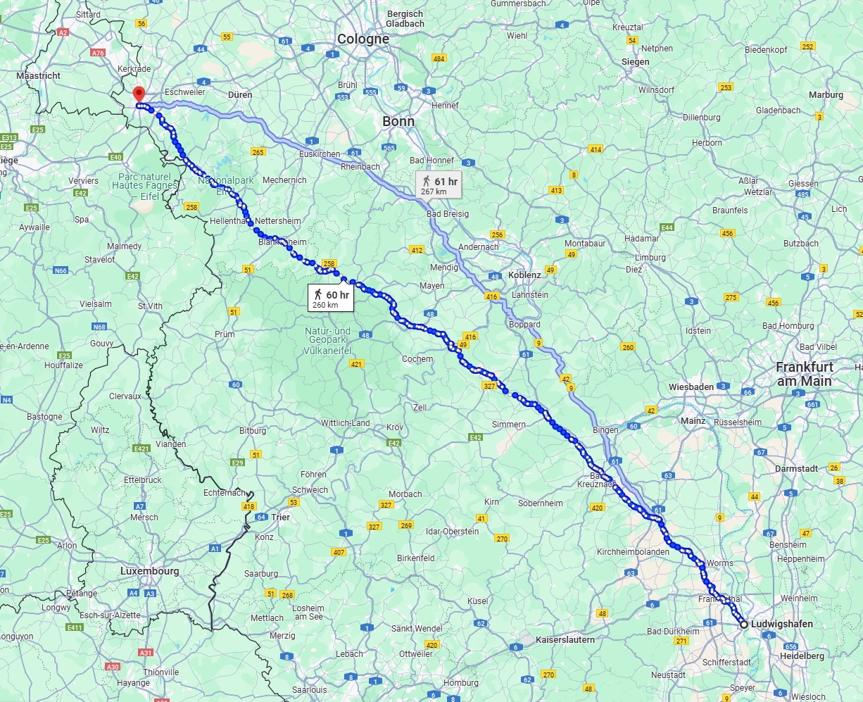 Anreise von Ludwigshafen am Rhein Zu Aachen Über 